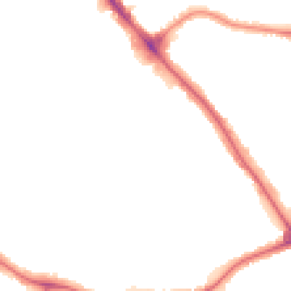 Night-time road noise heatmap for NW9 0UE