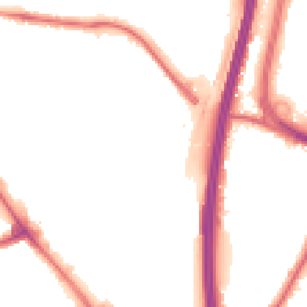 Night-time road noise heatmap for NW9 6EN