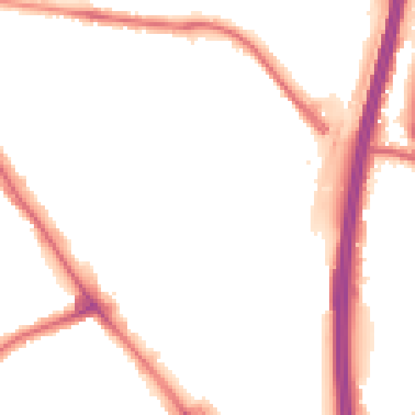 Night-time road noise heatmap for NW9 6QA