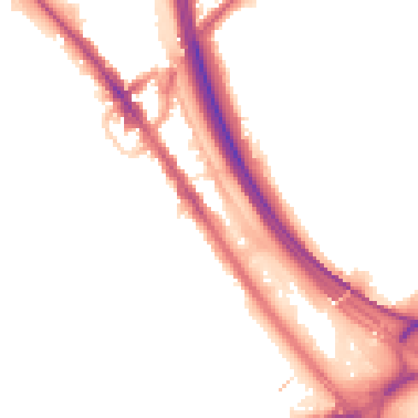 Night-time road noise heatmap for NW9 7AA