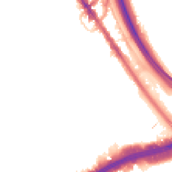 Night-time road noise heatmap for NW9 7BD