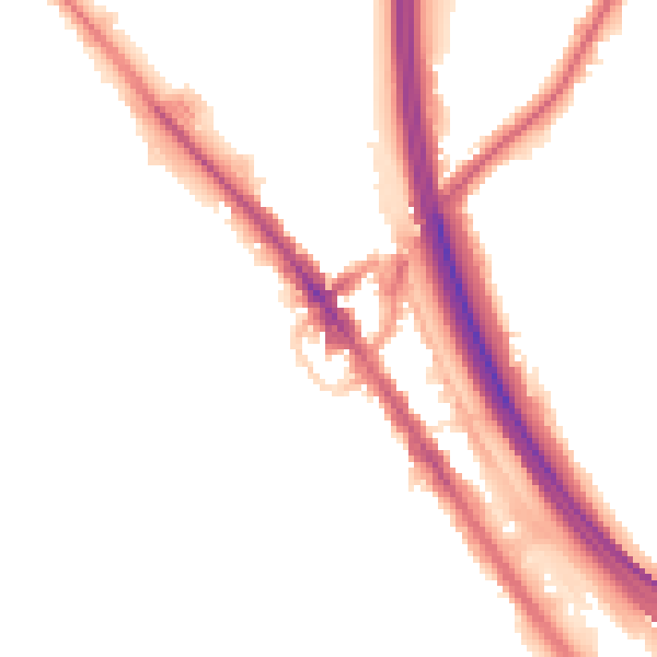 Night-time road noise heatmap for NW9 7DE