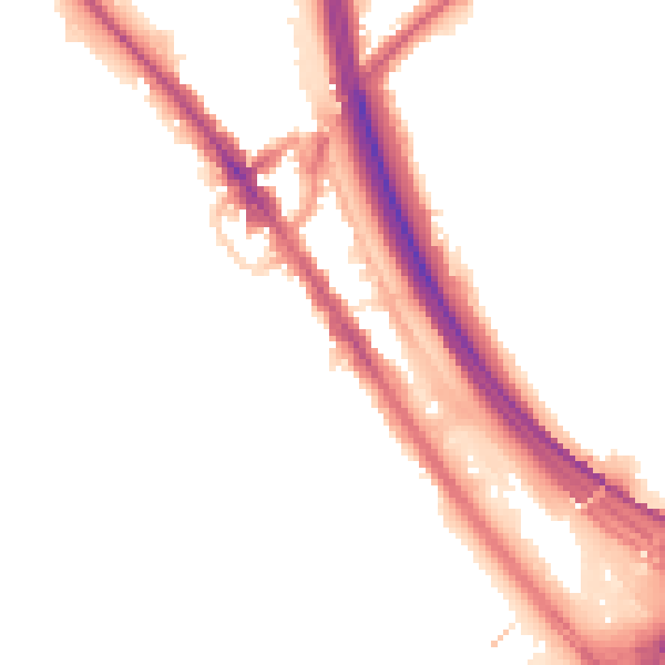 Night-time road noise heatmap for NW9 7DY