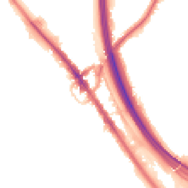 Night-time road noise heatmap for NW9 7ED