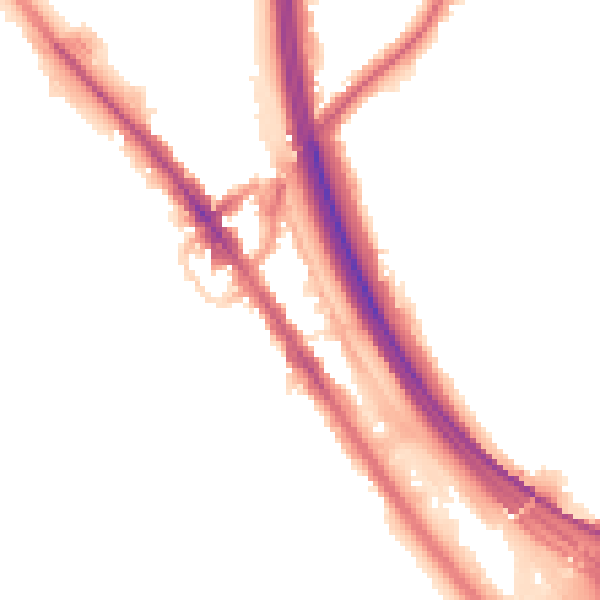 Night-time road noise heatmap for NW9 7EH