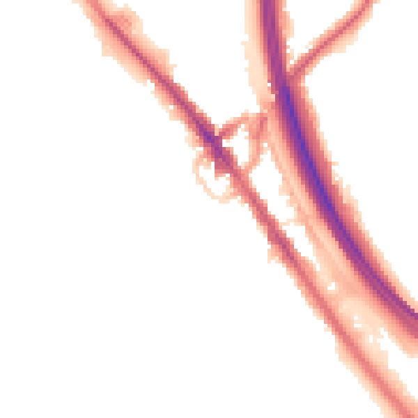 Night-time road noise heatmap for NW9 7FZ