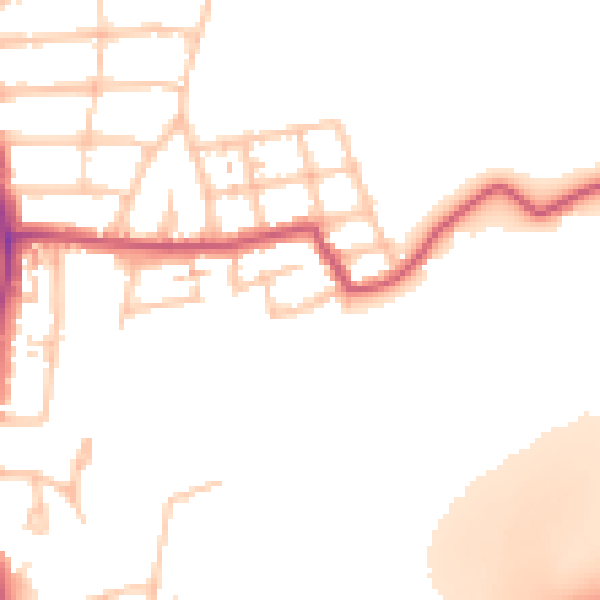Daytime road noise heatmap for NW9 7PL