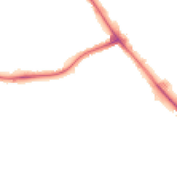 Night-time road noise heatmap for NW9 7RW