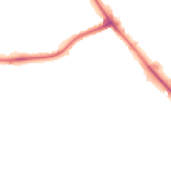 Night-time road noise heatmap for NW9 7SB