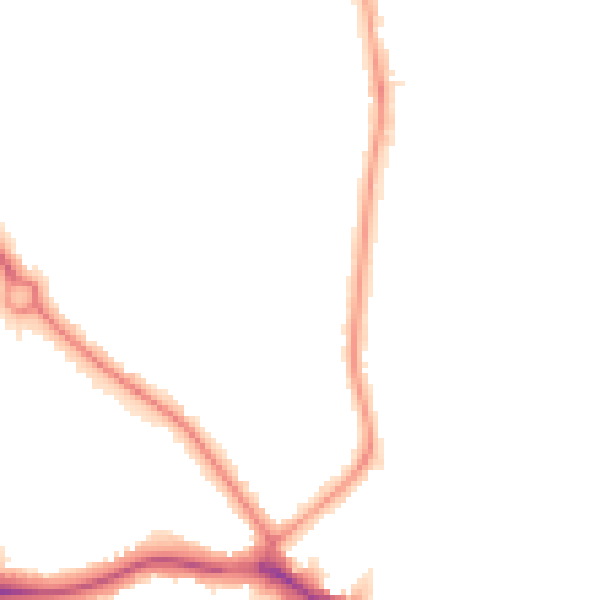 Night-time road noise heatmap for NW9 8EG