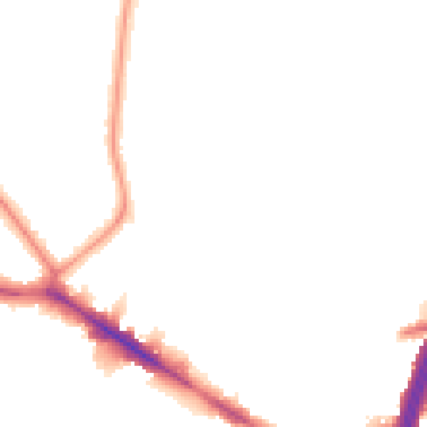 Night-time road noise heatmap for NW9 8SY
