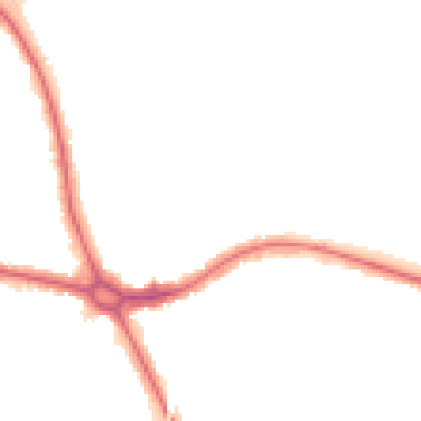 Night-time road noise heatmap for NW9 9BX