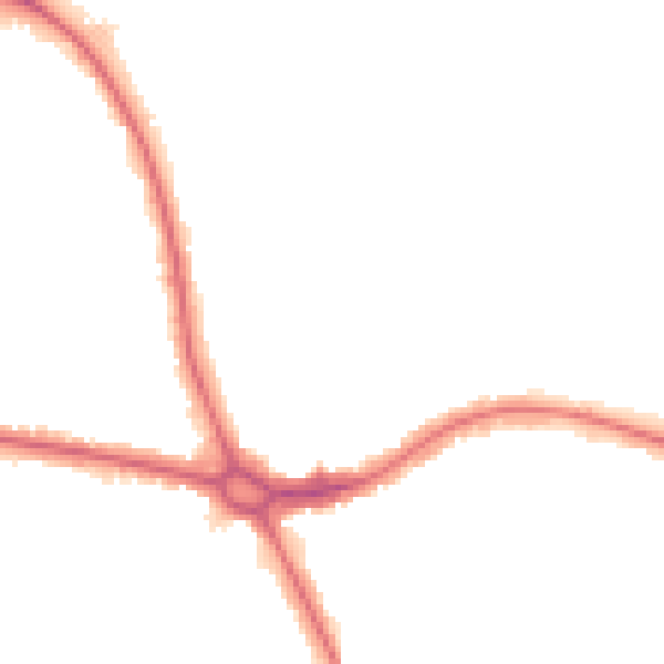 Night-time road noise heatmap for NW9 9DG