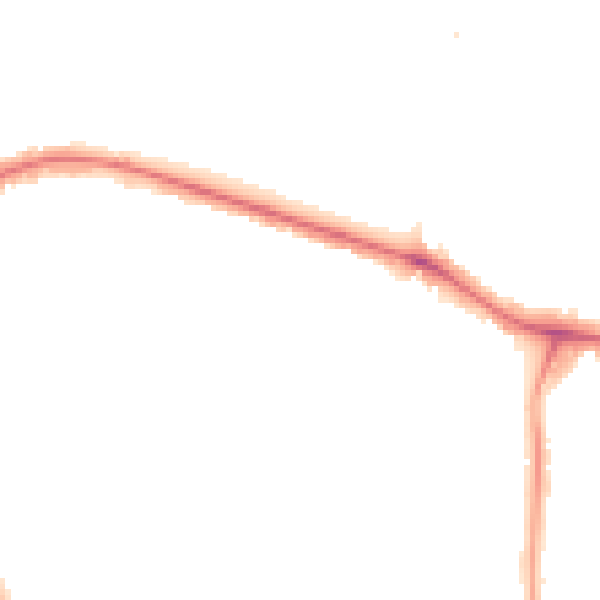Night-time road noise heatmap for NW9 9NB