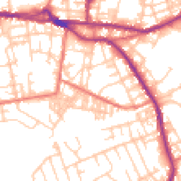 Daytime road noise heatmap for OL10 1BJ