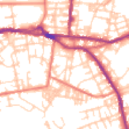 Daytime road noise heatmap for OL10 1BL