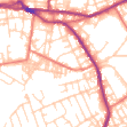 Daytime road noise heatmap for OL10 1BW