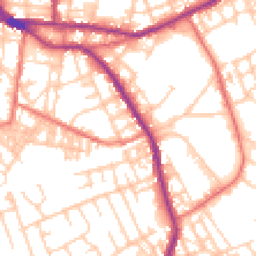 Daytime road noise heatmap for OL10 1DP