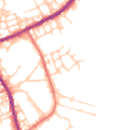 Daytime road noise heatmap for OL10 1FP