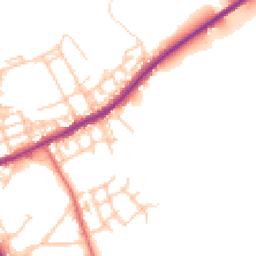 Daytime road noise heatmap for OL10 1RN