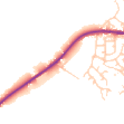 Daytime road noise heatmap for OL10 1SD