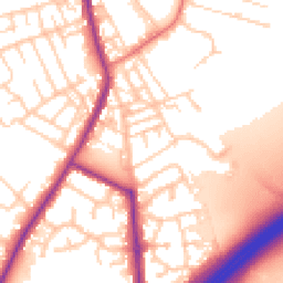Daytime road noise heatmap for OL10 2JN