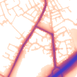 Daytime road noise heatmap for OL10 2LE