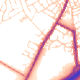 Daytime road noise heatmap for OL10 2NW