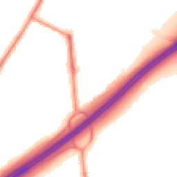 Night-time road noise heatmap for OL10 2WF