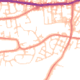 Daytime road noise heatmap for OL10 3RP