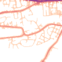 Daytime road noise heatmap for OL10 3RU