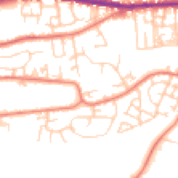 Daytime road noise heatmap for OL10 3RX
