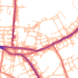 Daytime road noise heatmap for OL10 4EG