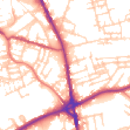 Daytime road noise heatmap for OL11 1AD