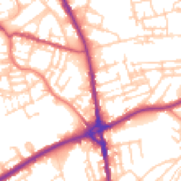 Daytime road noise heatmap for OL11 1AW