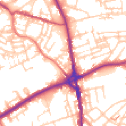 Daytime road noise heatmap for OL11 1AX
