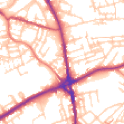 Daytime road noise heatmap for OL11 1BH