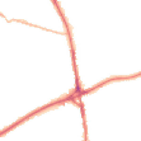 Night-time road noise heatmap for OL11 1BH
