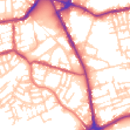 Daytime road noise heatmap for OL11 1BJ