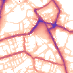 Daytime road noise heatmap for OL11 1DX