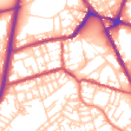 Daytime road noise heatmap for OL11 1EB