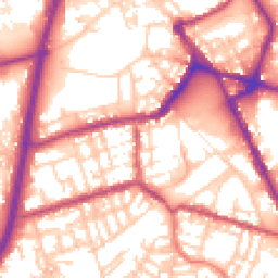 Daytime road noise heatmap for OL11 1ED