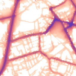 Daytime road noise heatmap for OL11 1EN