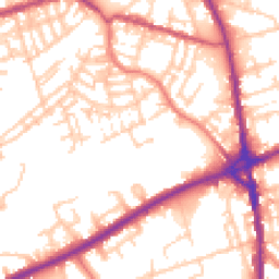 Daytime road noise heatmap for OL11 1NG