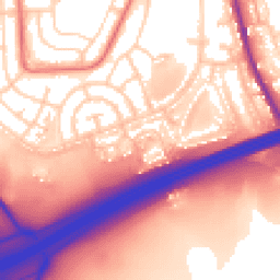 Daytime road noise heatmap for OL11 2AS