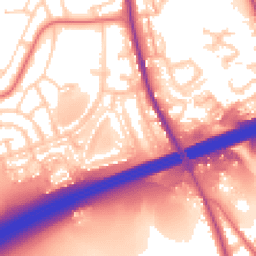 Daytime road noise heatmap for OL11 2EA