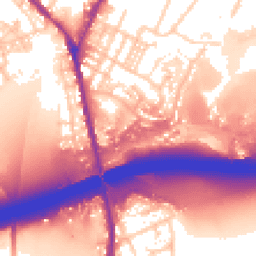 Daytime road noise heatmap for OL11 2TU