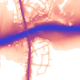 Daytime road noise heatmap for OL11 2XS