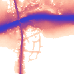 Daytime road noise heatmap for OL11 2XT