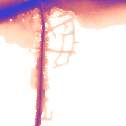 Daytime road noise heatmap for OL11 2YD